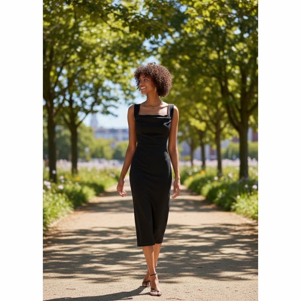 NWT Making the Cut Season 2‎ Episode 6 Winning Look Andrea's Black Dress SIZE S